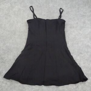 Polo Ralph Lauren Dress Womens 10 Lined Spaghetti Strap Black Wool Blend Flowy A